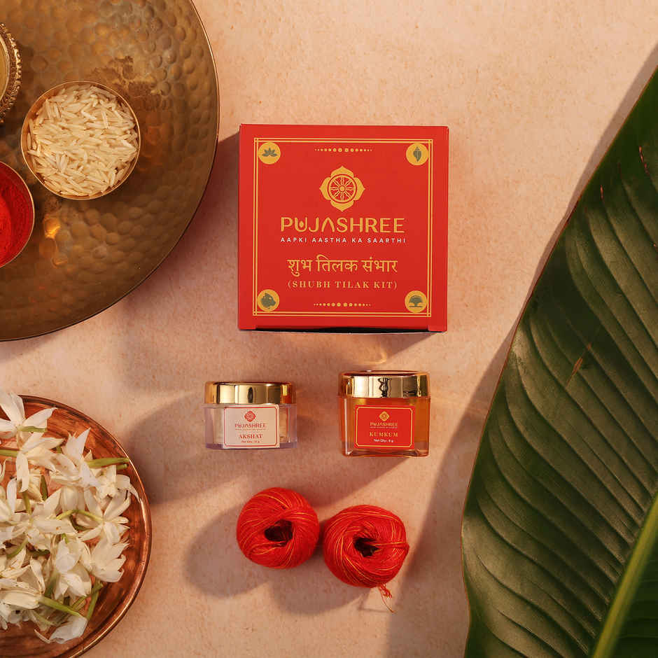 Shubh Tilak Kit | Kalava | Kumkum | Akshat | Pujashree