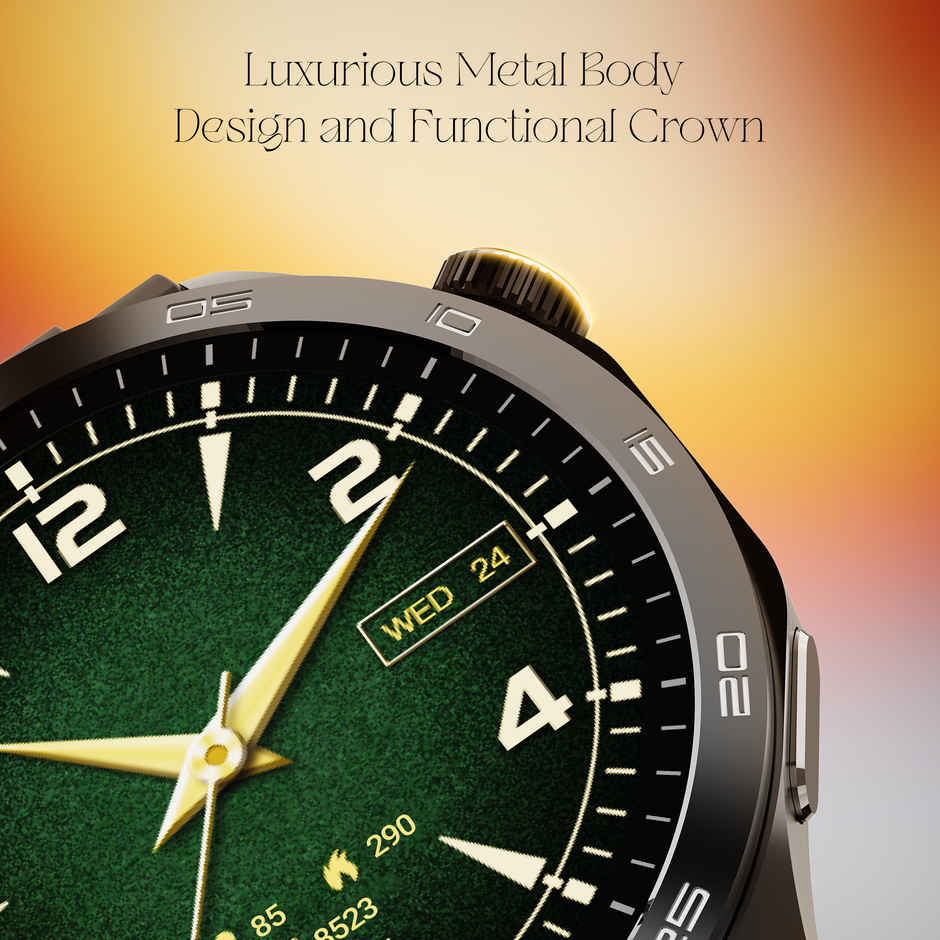 boAt Enigma Radiant Smartwatch | 1.43" AMOLED Display | Functional Crown - Active Black