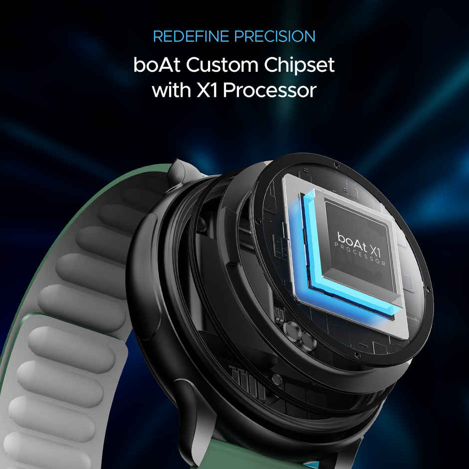 boAt Lunar Oasis Smartwatch | 1.43" AMOLED Display | BT Calling - Olive Green