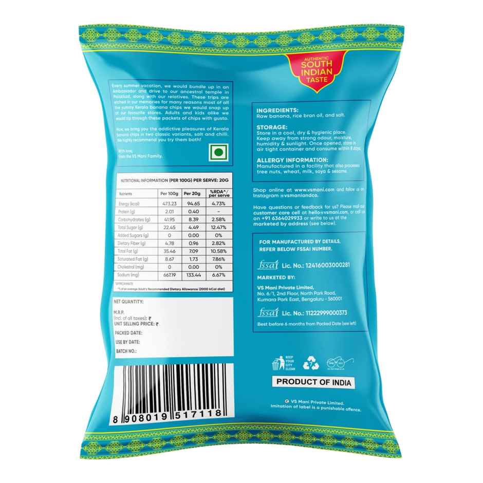 VS Mani Salt Banana Chips | Crispy Snack