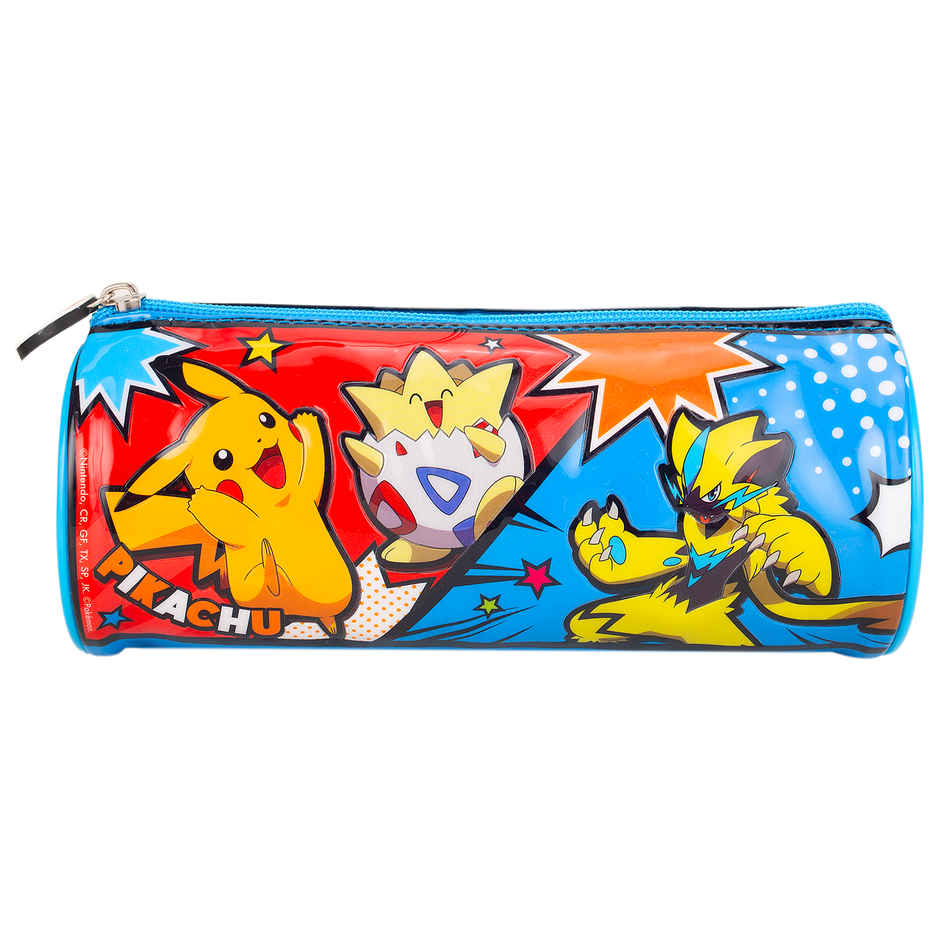 Striders Pokemon Pencil Case - Round Kids School Pencil Organizer & Gift