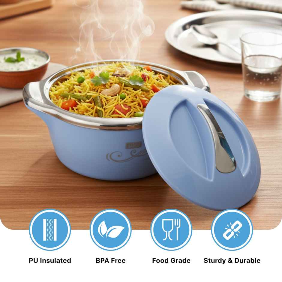 Flair Empire Insulated Inner Steel Casserole | Blue - 1.8L