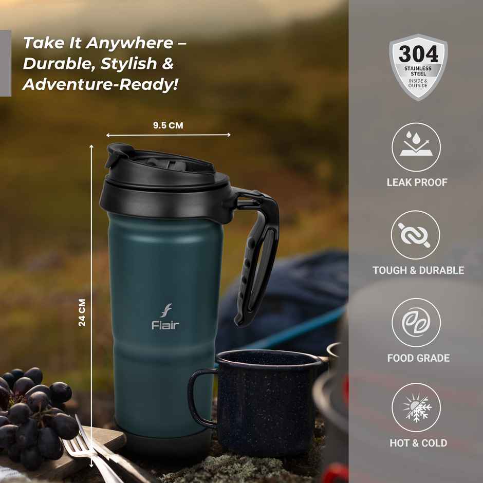 Flair Atom 709 ml Stainless Steel Insulated Mug | Green