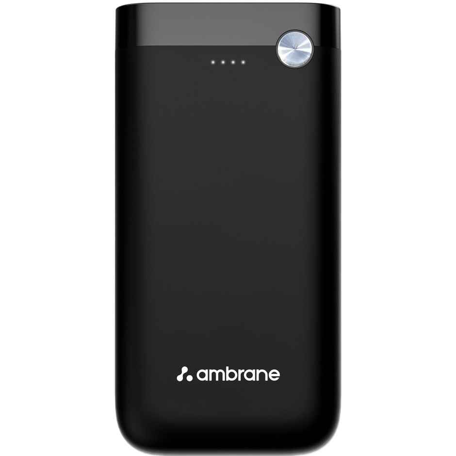 Ambrane 20000 mAh 20 W Compact Pocket Size Power Bank, Pp-20 Pro Black