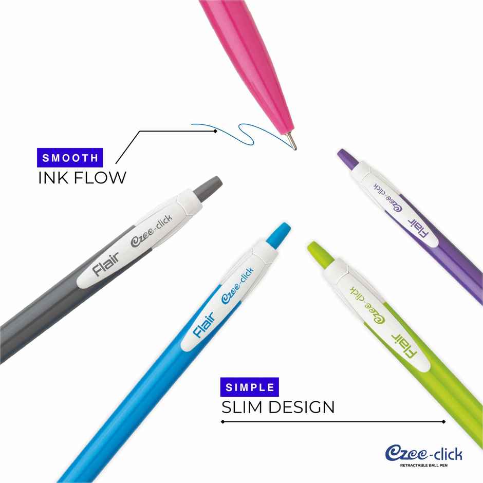 Flair Ezee Click Pen Pack Of 5