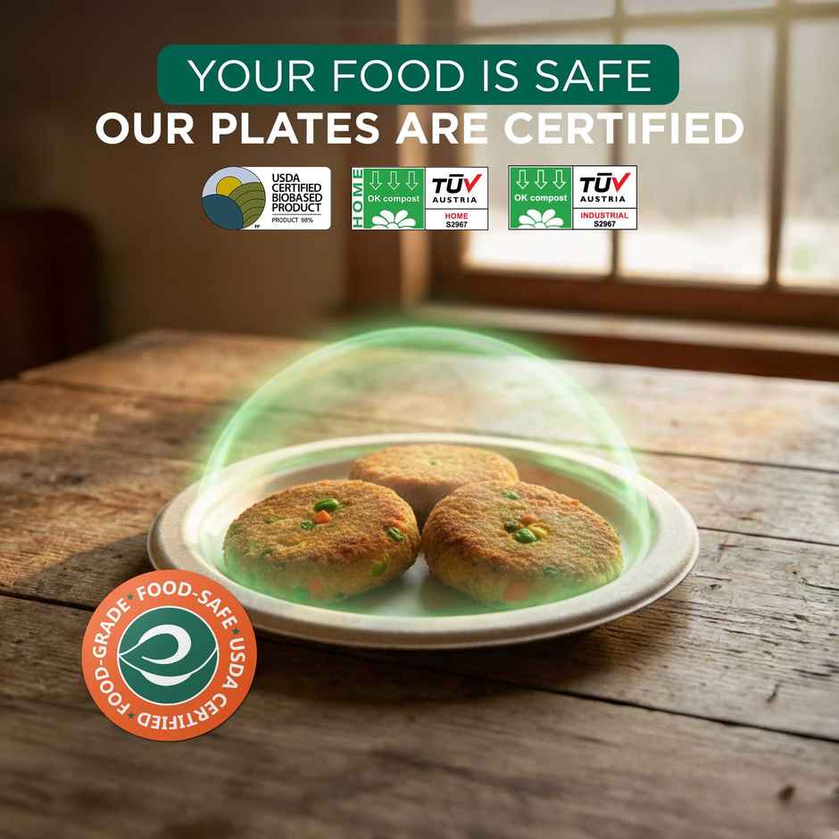 Disposable Plate | Round | 6 inch | 25 Count | Eco Soul