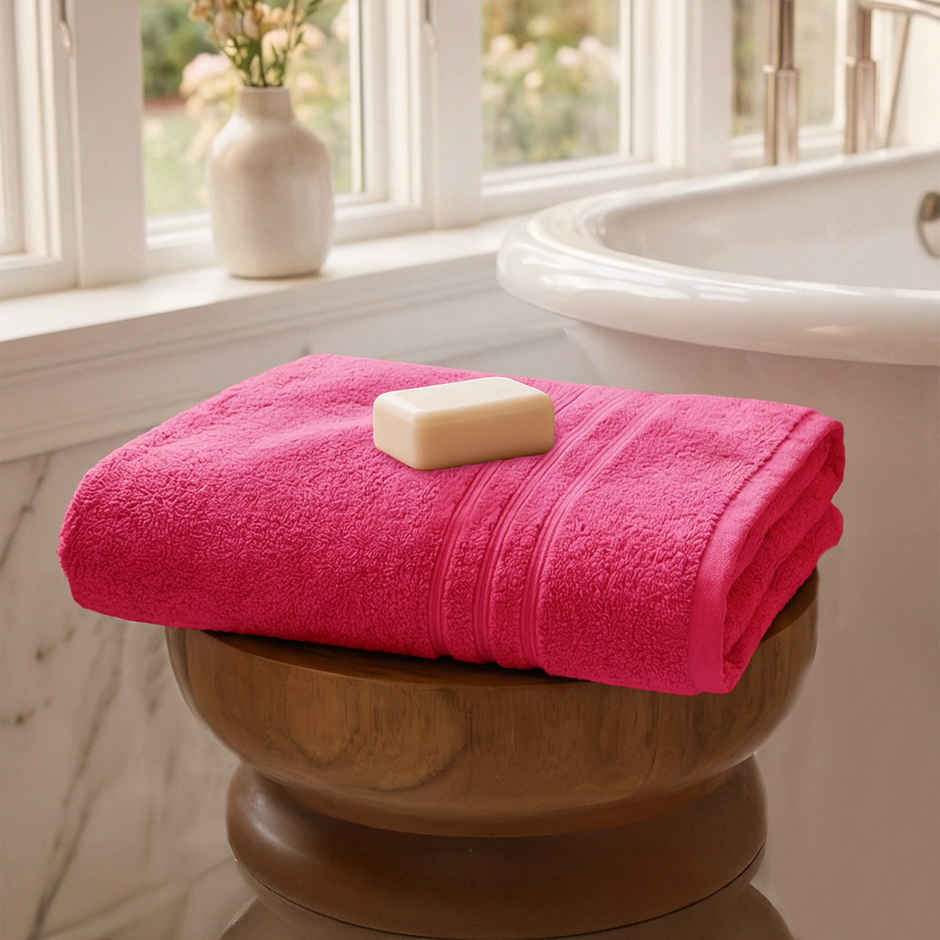 Mytrident Comfort Living Cotton Bath Towel | 28 in x 55 in | Candy Glow