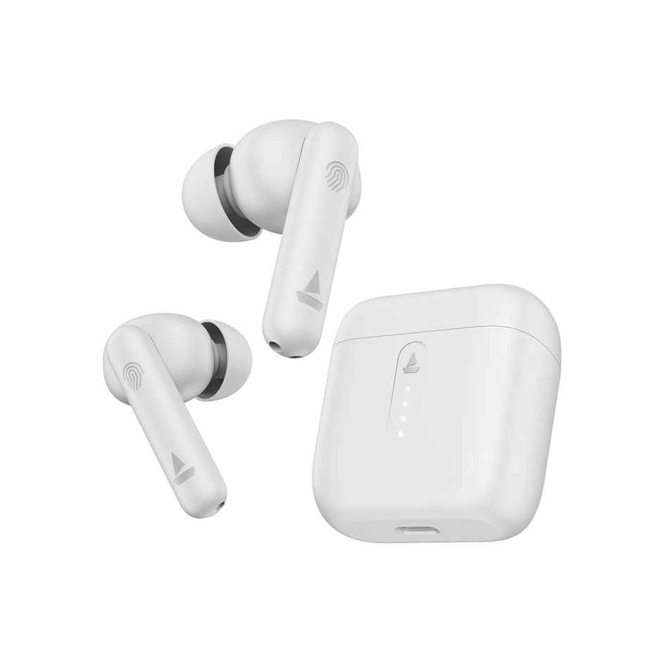 boAt Airdopes 141 TWS Earbuds with mic, Low Latency, ENx Tech, 42HRS Battery, Fast Charge, IWP, IPX4, v5.1 Bluetooth Earbuds - Pure White