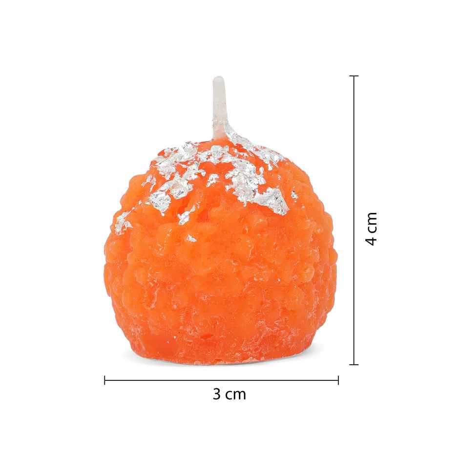 Ladoo Candle Set | Unscented | Pack of 4 | Home Decor | Auradecor