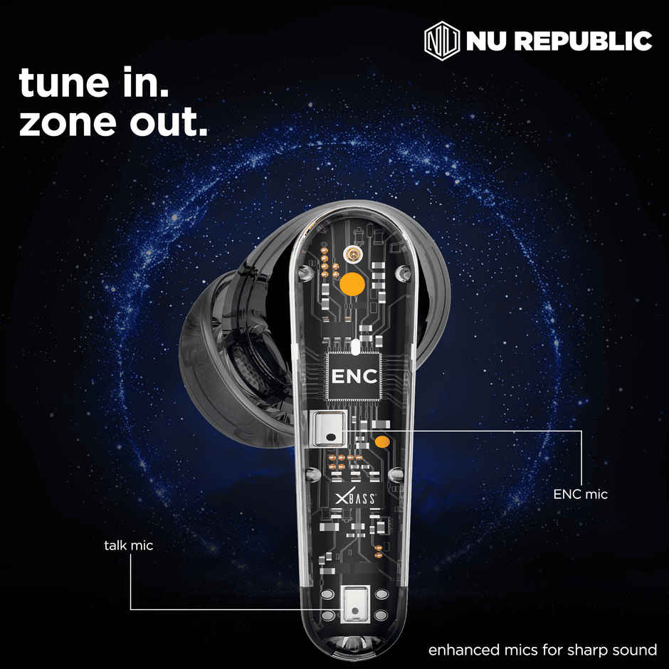 Nu Republic Epic X4 With 52 Hrs Playtime Tws Earbuds | Blue