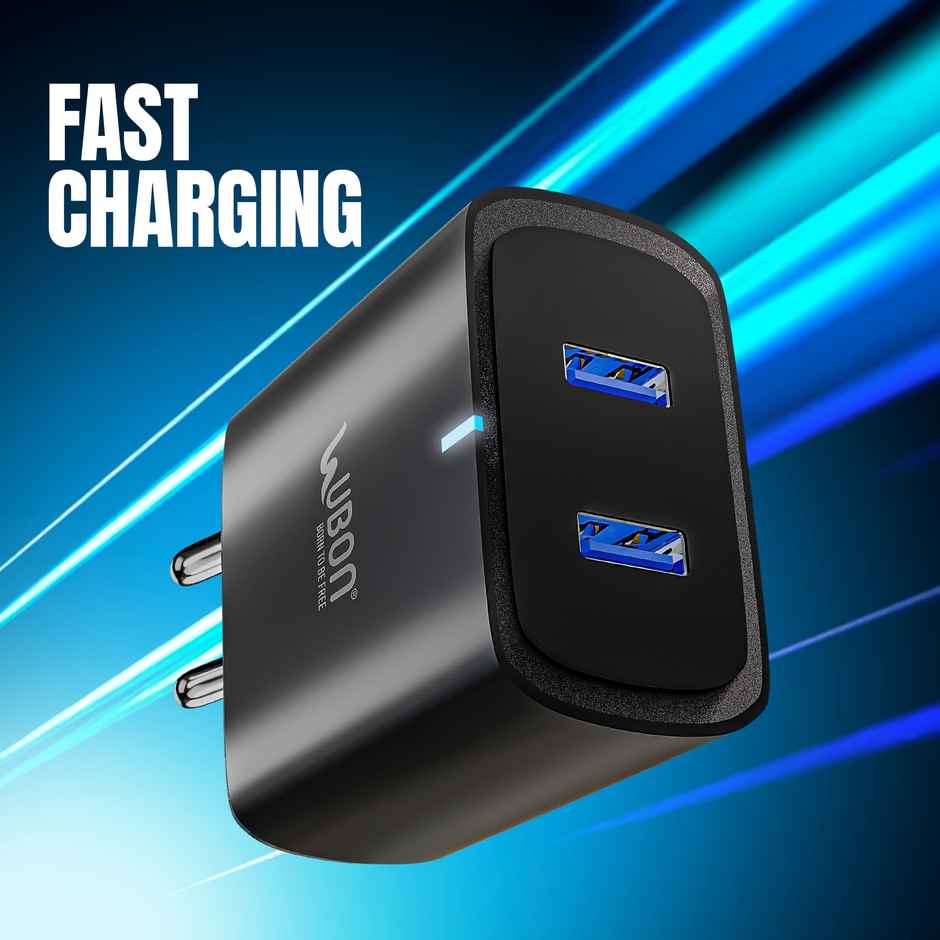 UBON 15W Fast Charging | Dual USB Ports | TYP C Cable Included