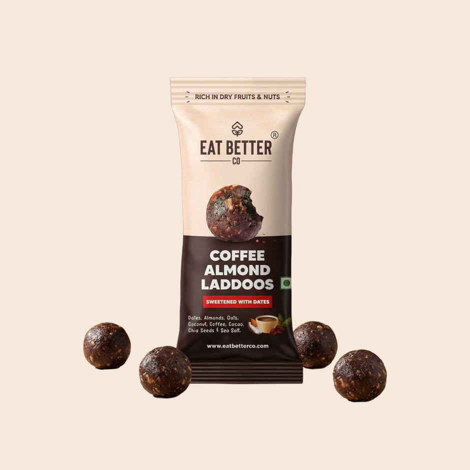 Eat Better Co Coffee & Almond Laddoos High Protein, Truly Natural