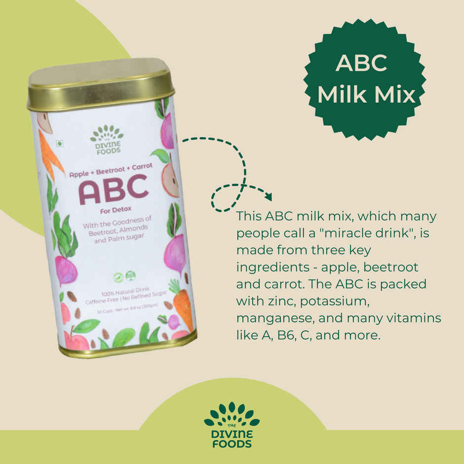 The Divine Foods Natural Milk Mix With Apple, Beetroot And Carrot Drink Mix