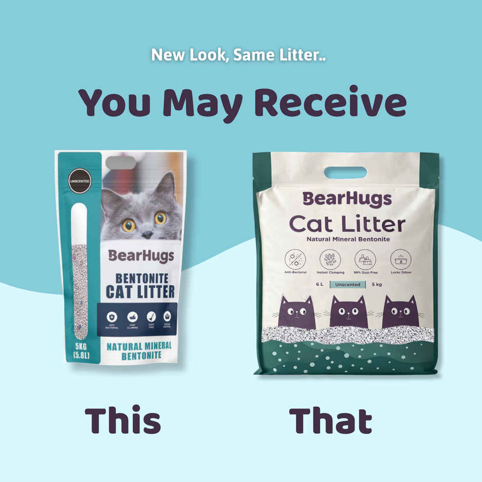 BearHugs Bentonite Cat Litter - Unscented Combo