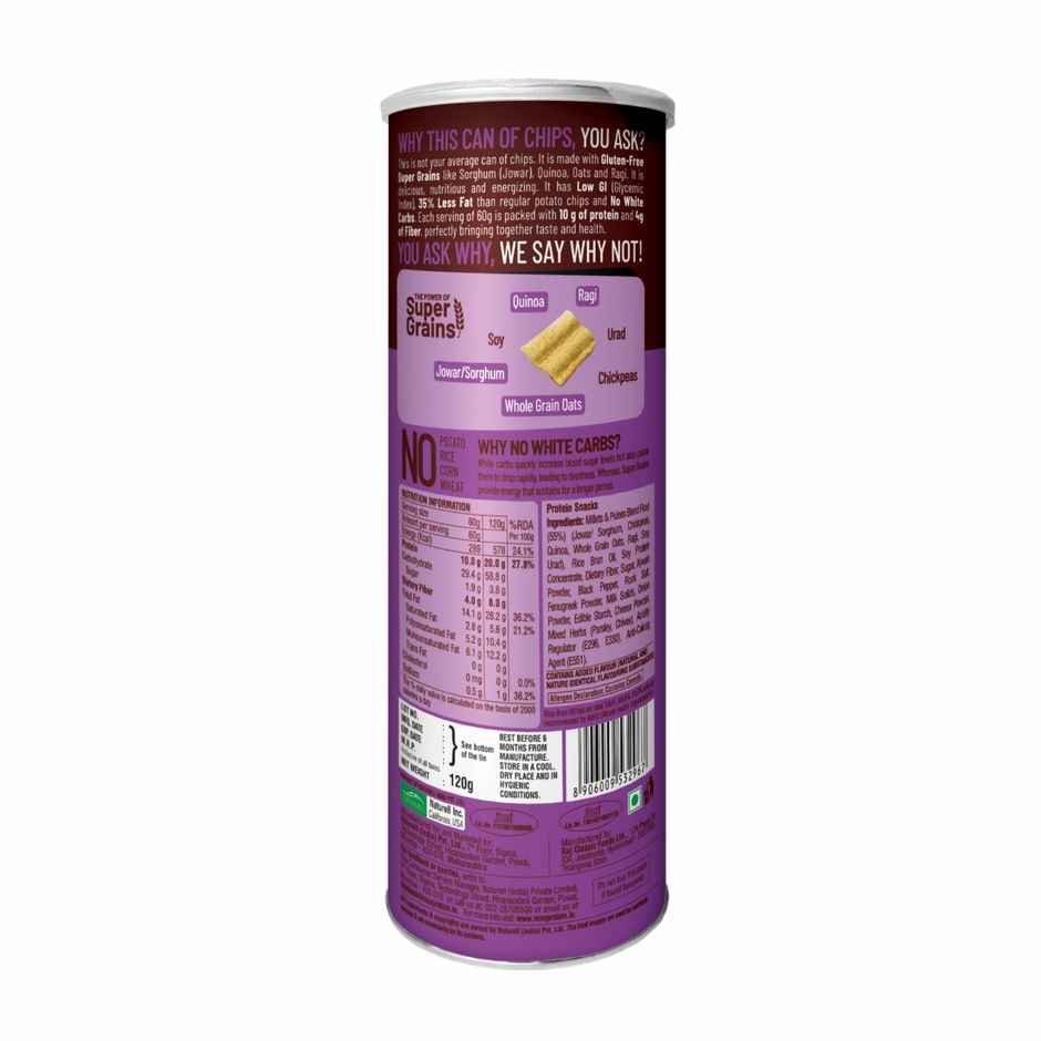 RiteBite Max Protein Cream and Onion Multigrain Protein Chips | 20g Protein | 8g Fiber | Gluten Free