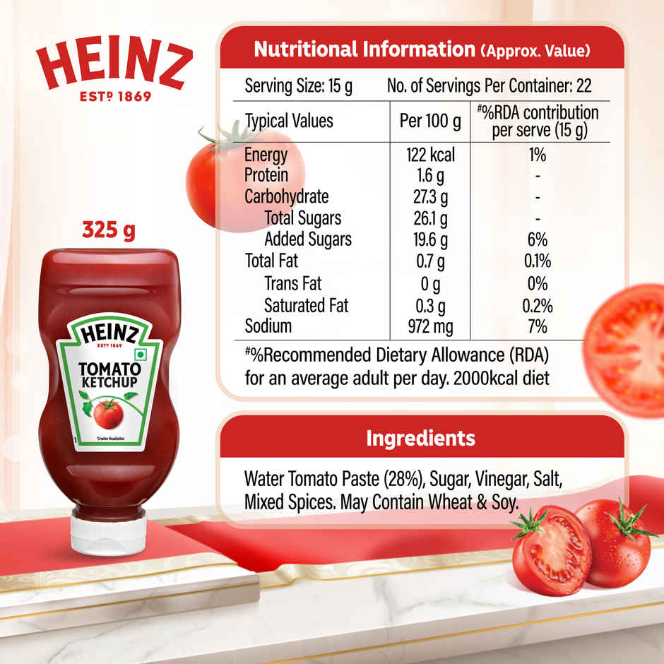 Heinz Tomato Ketchup Top Down Bottle