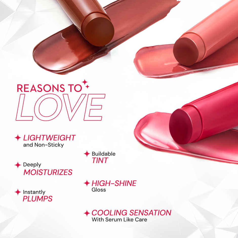 SUGAR Cosmetics Glide Peptide Plumping Gloss Stick|02 Pink Pop