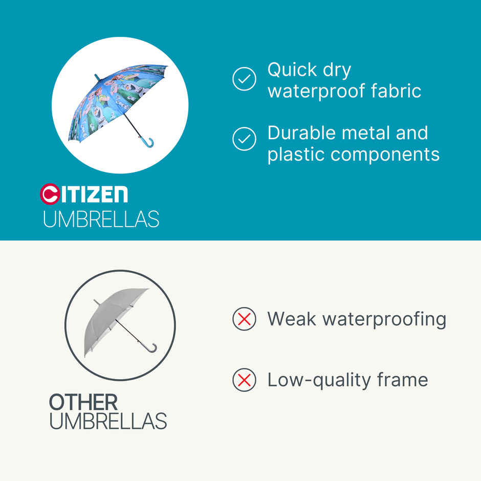 Citizen Kids School Umbrella | 2 Fold | 19 Inch | Disney Frozen Printed