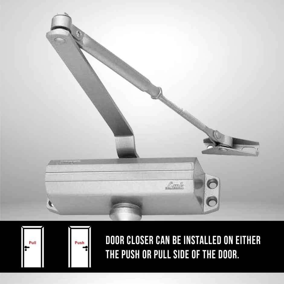Link Surface Door Closer - Adjustable Aluminium Alloy | 45-65kg Door Weight Capacity