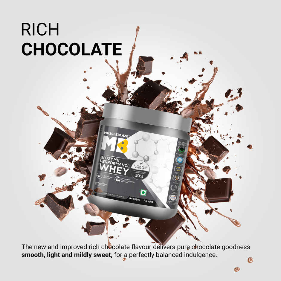 Muscleblaze Biozyme Performance Whey Protein Powder, (Rich Chocolate)