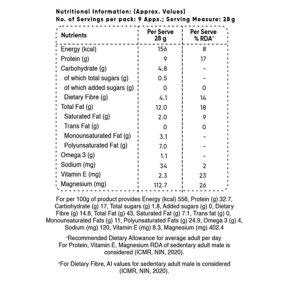 True Elements 7 In 1 Super Seeds & Nut Mix - Pumpkin, Flax, Watermelon, Sunflower, Chia, Sesame Seeds