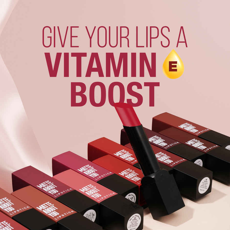 Hilary Rhoda Matte About You Lipstick | Long Lasting & Highly Pigmented | Caramel Kiss - Shade 12