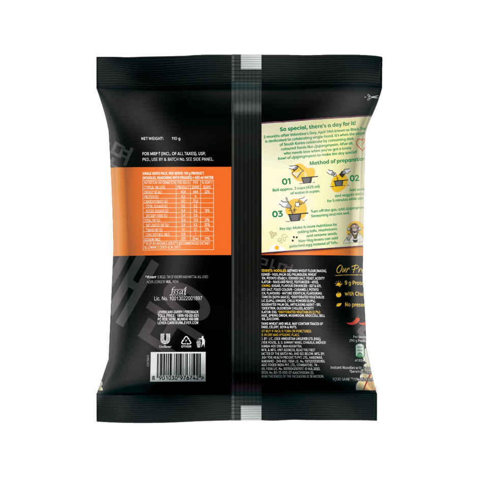 Knorr Korean Ramen Spicy Jjajangmyeon Veg Meal Combo