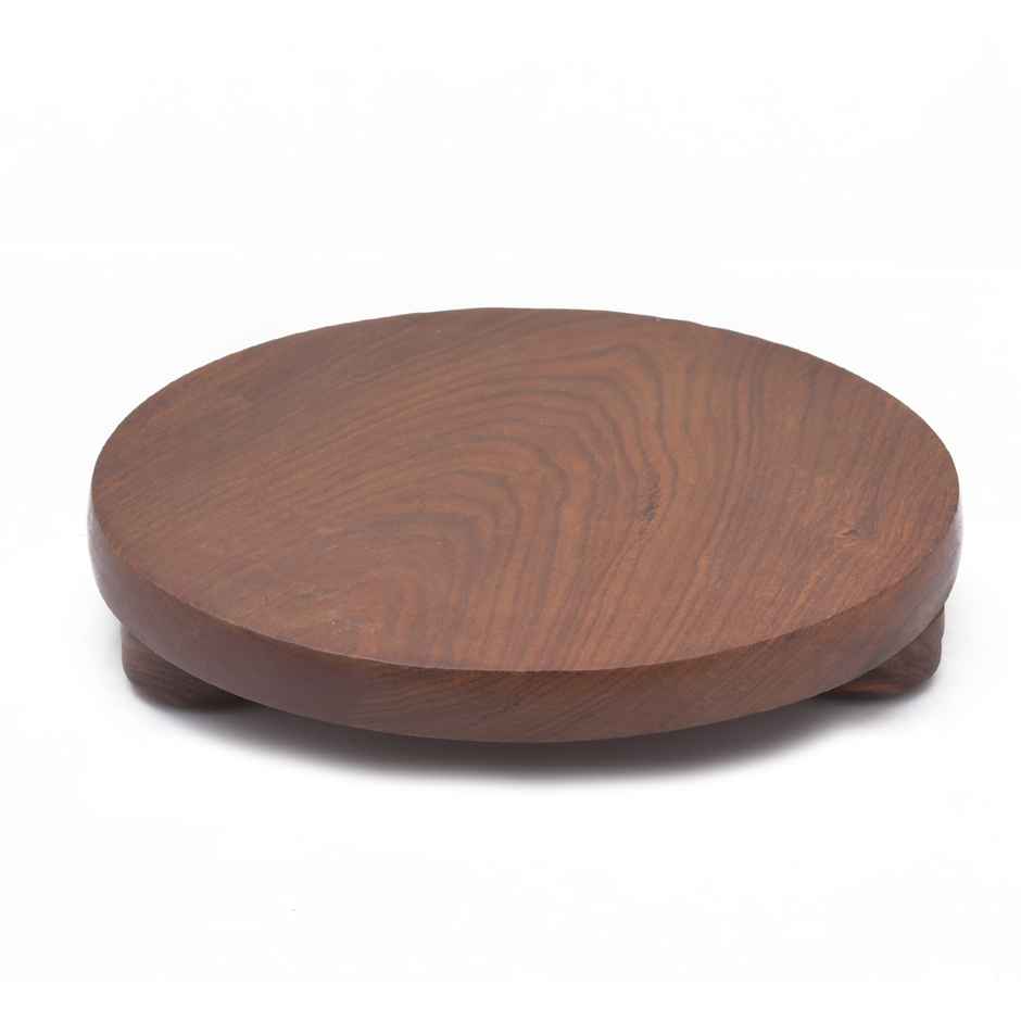 Oggn Brown Shisham Wood Chakla 9 Inch