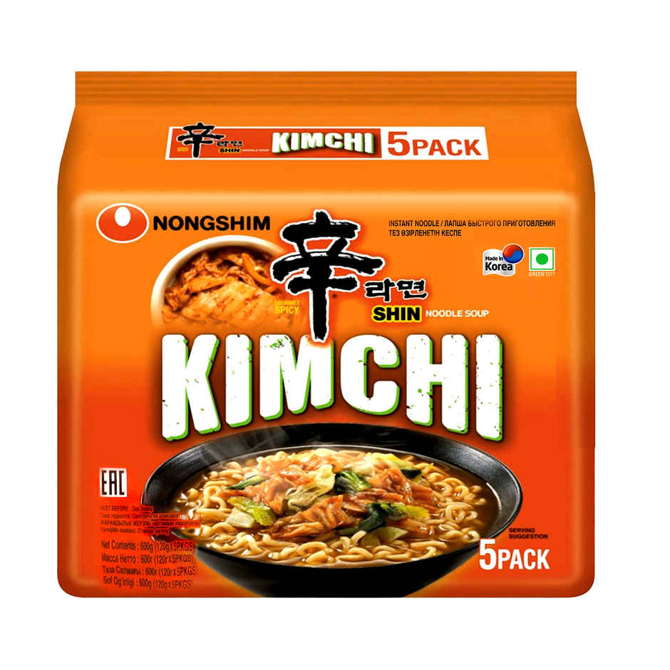 Orion K Snack Rings Kimchi Flavour(70gms) & Korean Nongshim Shin Kimchi (5 In 1)(600gms) Combo