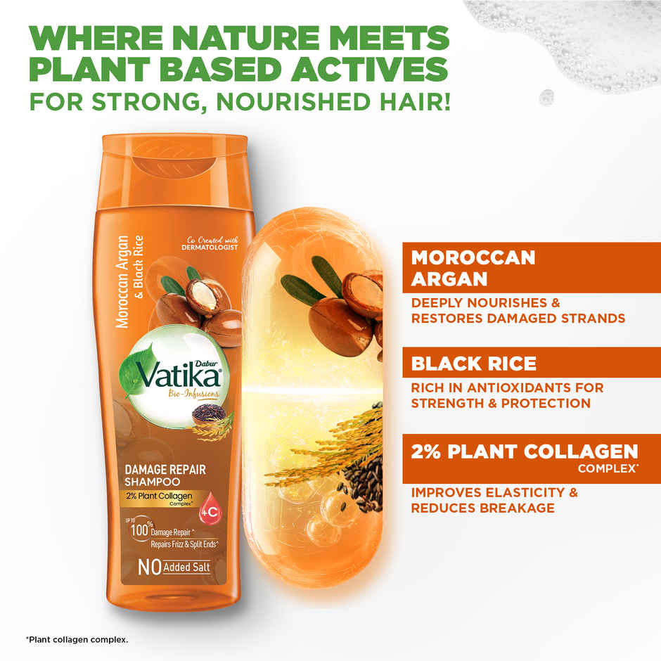 Dabur Vatika Bio Infusions Damage Repair Shampoo