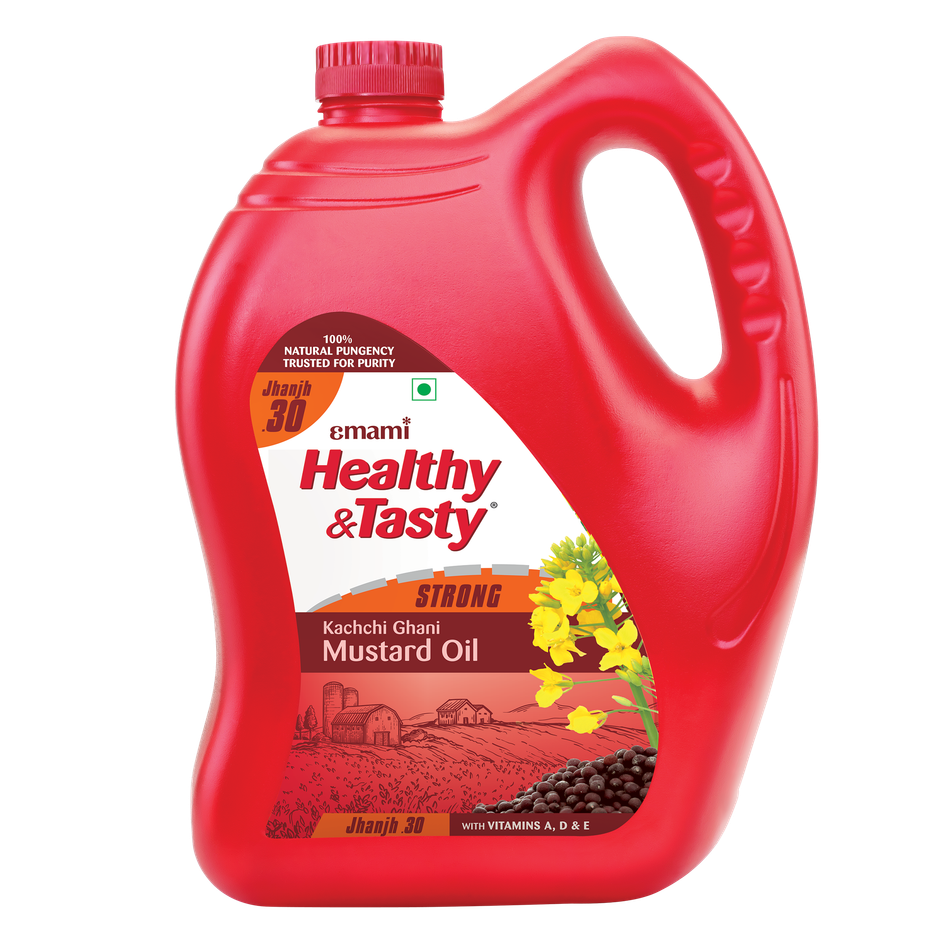Emami Healthy & Tasty Strong Kachchi Ghani Mustard Oil Jar