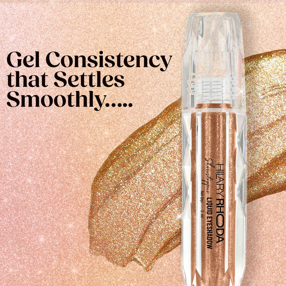 Hilary Rhoda Showstopper Liquid Eyeshadow | Gel-Based Formula | Desert Gold - Shade 02