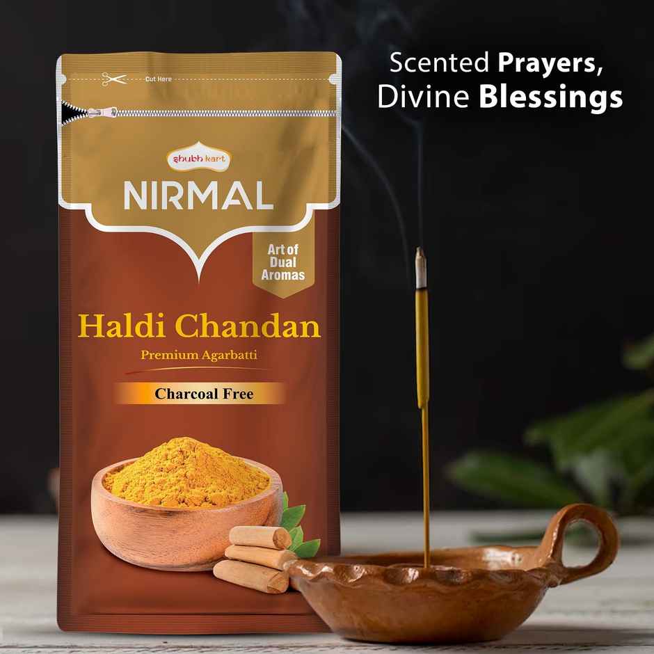 Nirmal Haldi Chandan Premium Agarbatti Zipper | Shubhkart