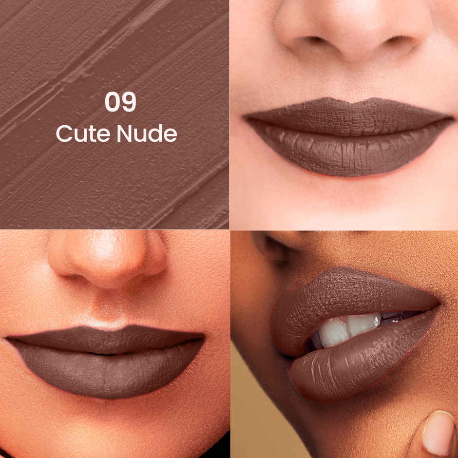 Swiss Beauty HD Matte Lipstick | 09 Cute Nude