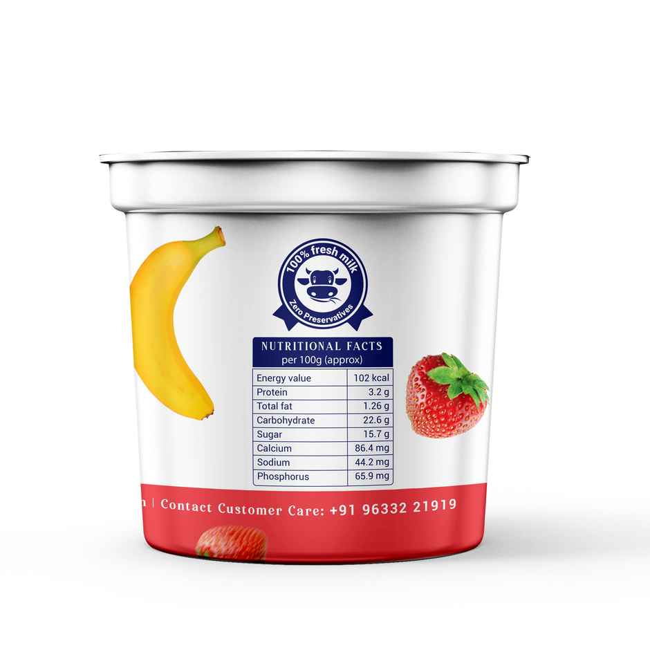 Cremberie Fruit Yoghurt Strawberry Banana Fuse