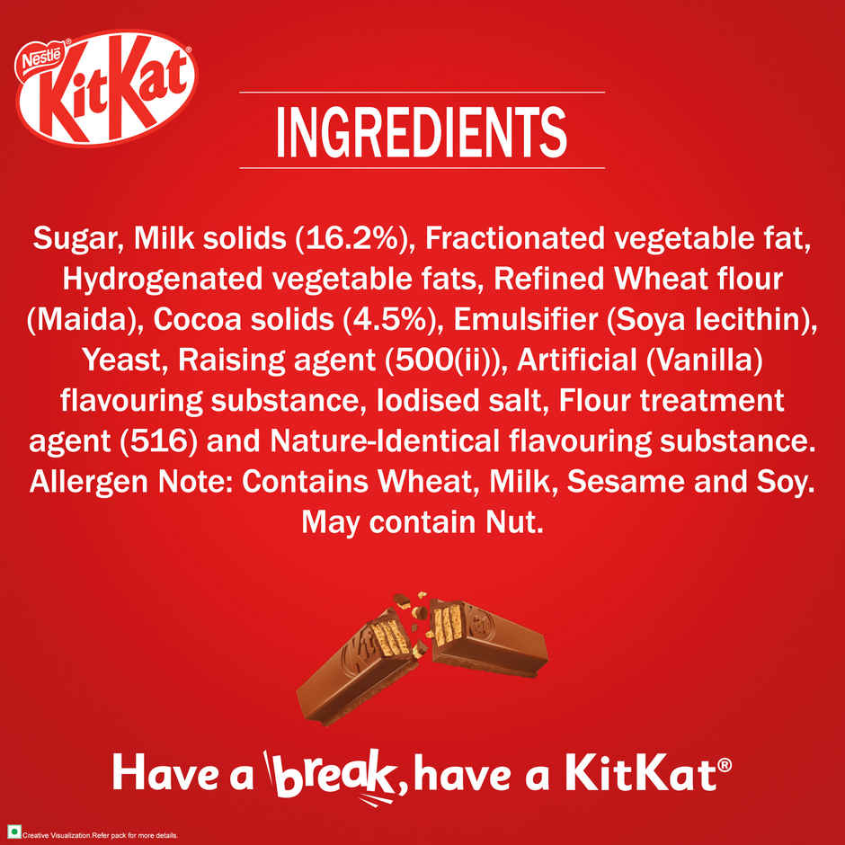 Nestle KitKat 4 Fingers Choco Coated Wafer Bar