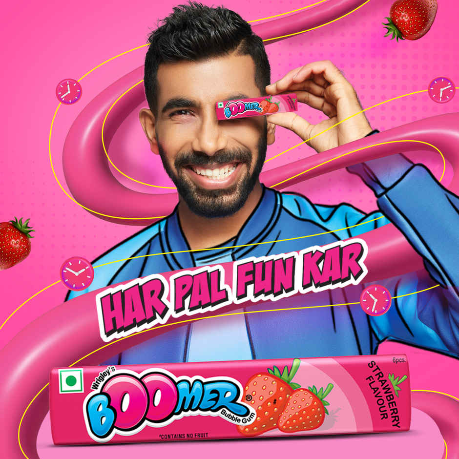 Boomer Strawberry Flavoured Chewing Gum