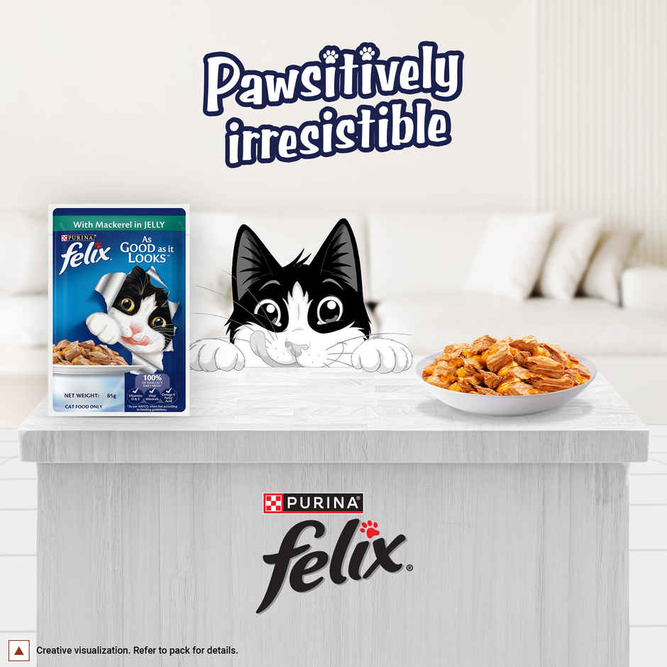 Felix Mackerel Jelly Wet Cat Food Adult | Complete & Balanced