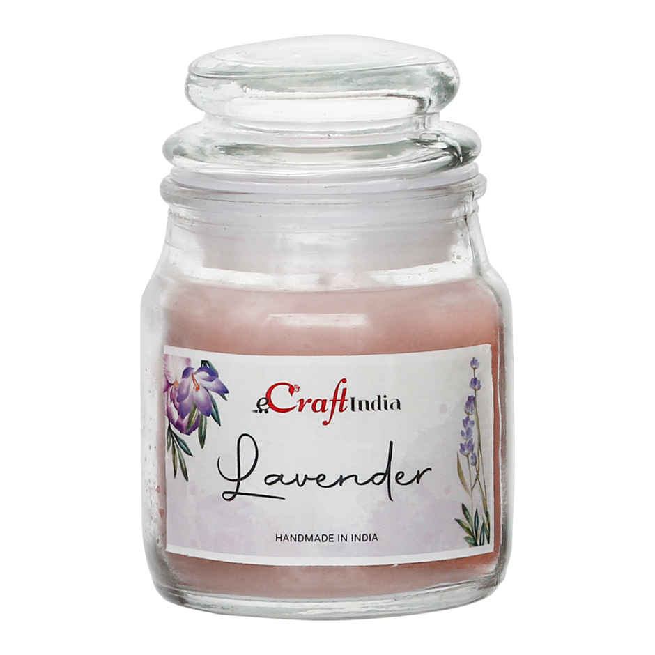 eCraftIndia Lavender Scented Jar Candle