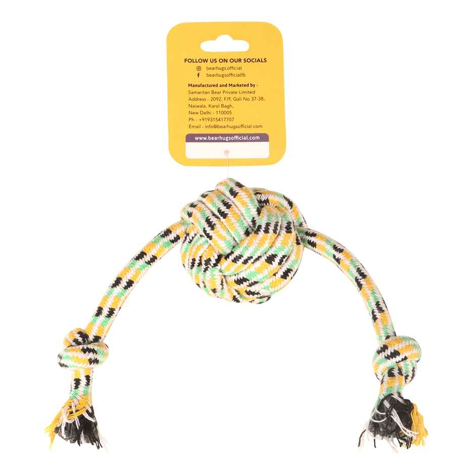 Bearhugs Rope Tug Ball Dog Toy