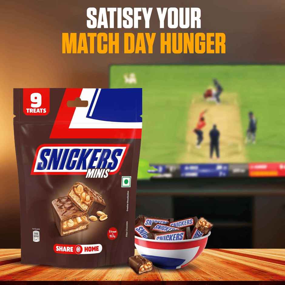 Snickers Nougat & Caramel Miniatures Filled Bar Chocolate Pack