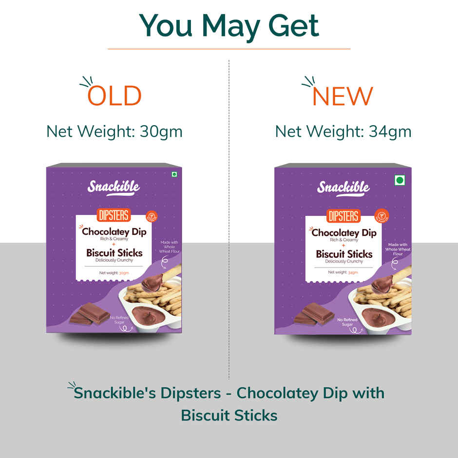 Snackible Biscuit Sticks | With Chocolatey Dip | Made With Jaggery