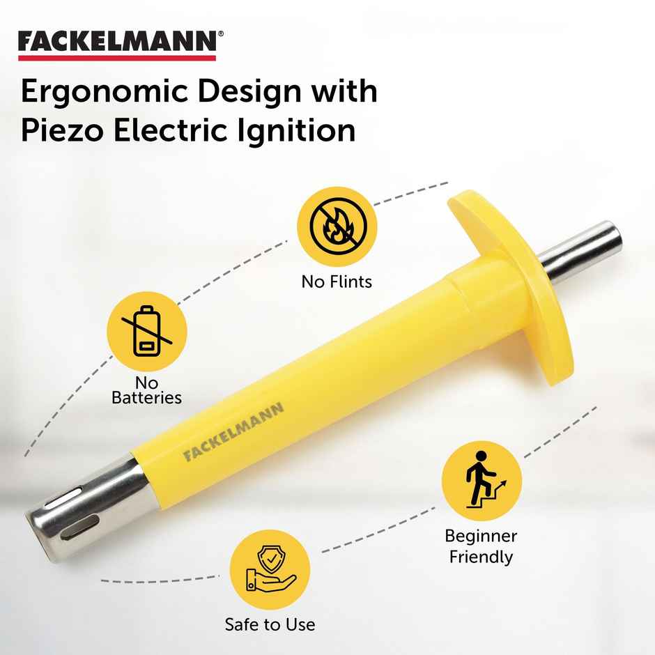 Fackelmann ABS Material Gas Stove Lighter | Ergonomic Design | Colour May Vary