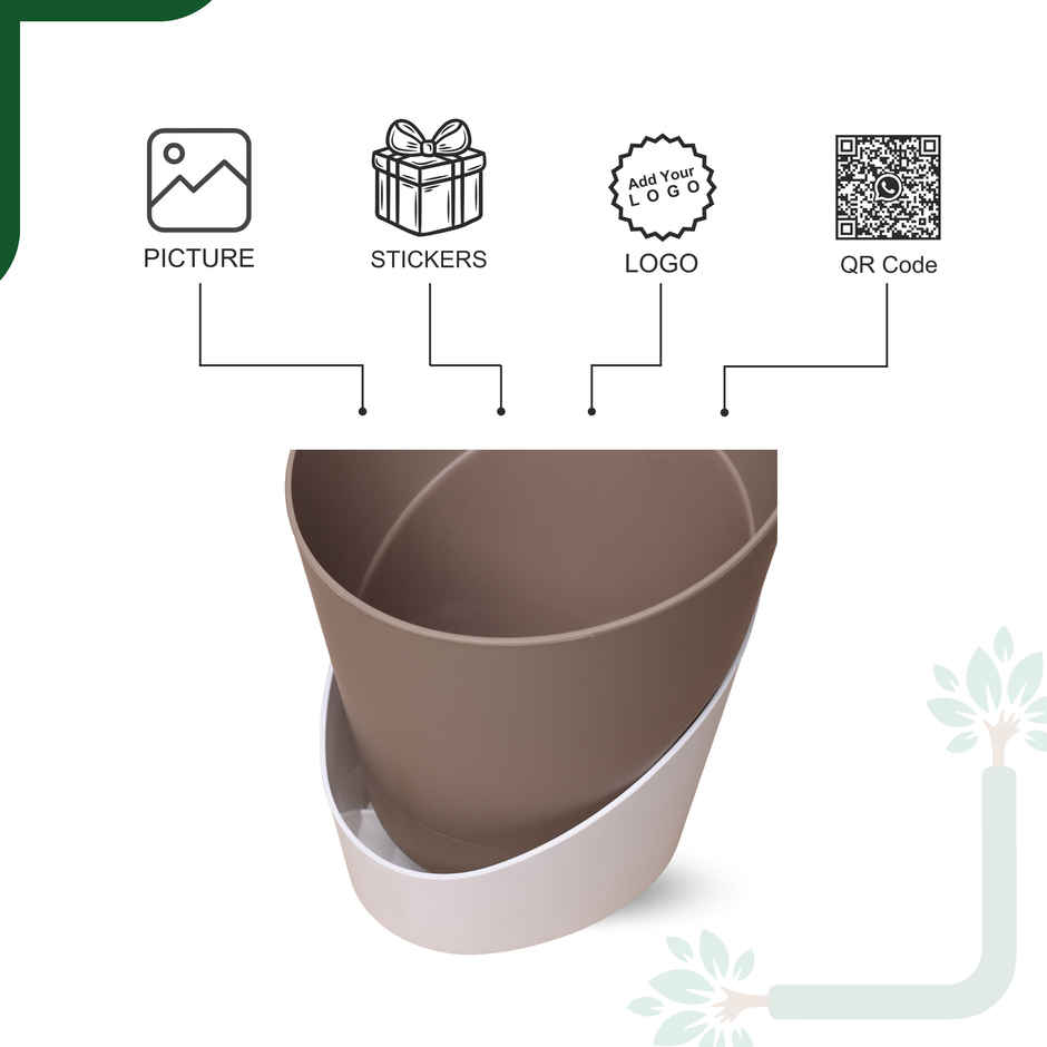 Yoursplants Atlantis - 4 Inch Mocca Pot | Pack Of 1