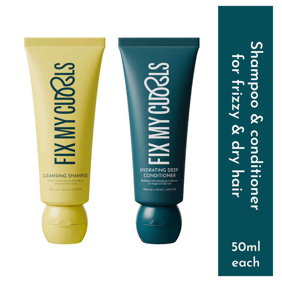 Fix My Curls Shampoo & Condition Bundle | To Cleanse, Clarify & Hydrate Curly, Dry & Wavy Hair