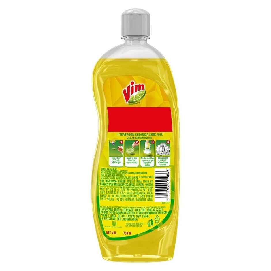 Vim Lemon Dishwash Liquid Gel