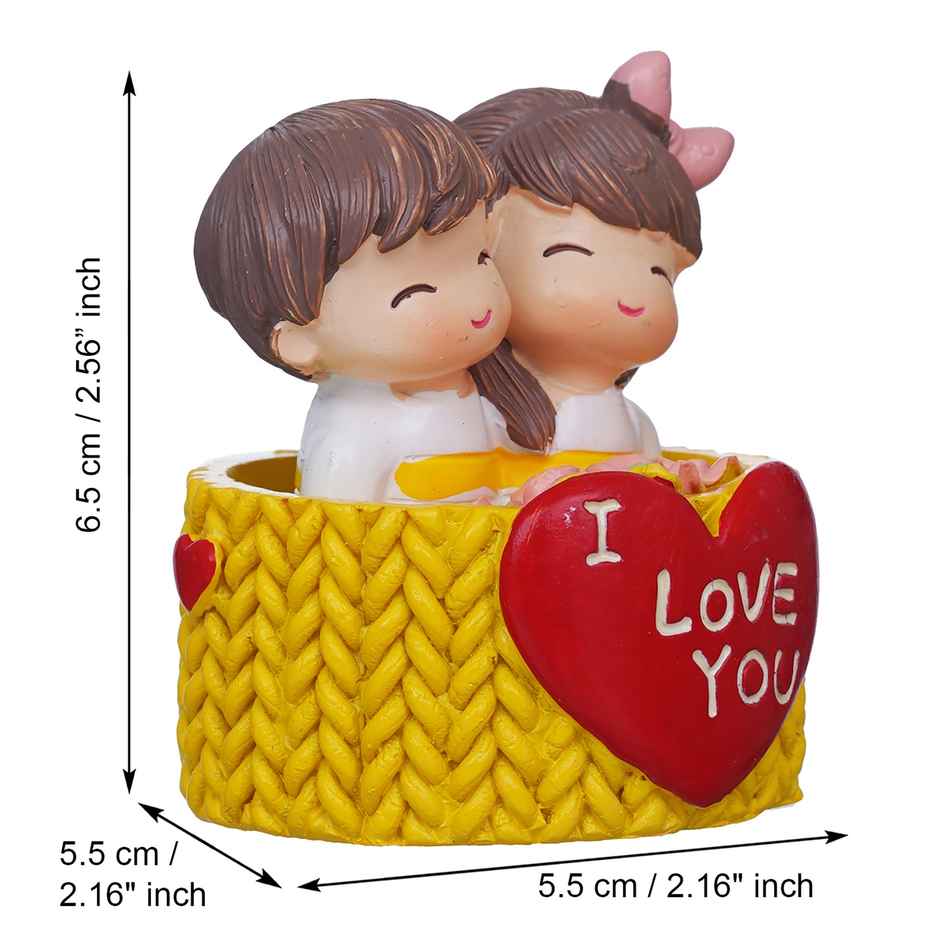 Resin Cute Couple Statue "I Love You" | EcraftIndia