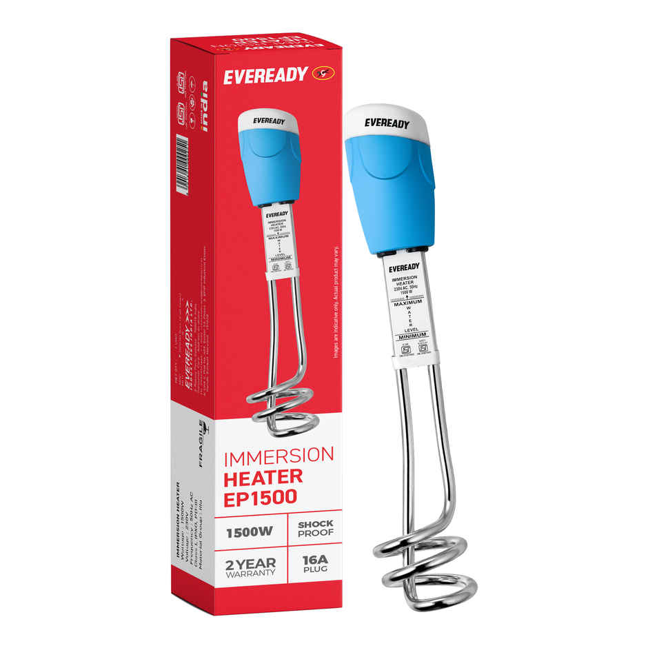 Eveready Epoxy Immersion Heater Rod | 1500W | Rust-Resistant & Long Life | 2 Years Warranty