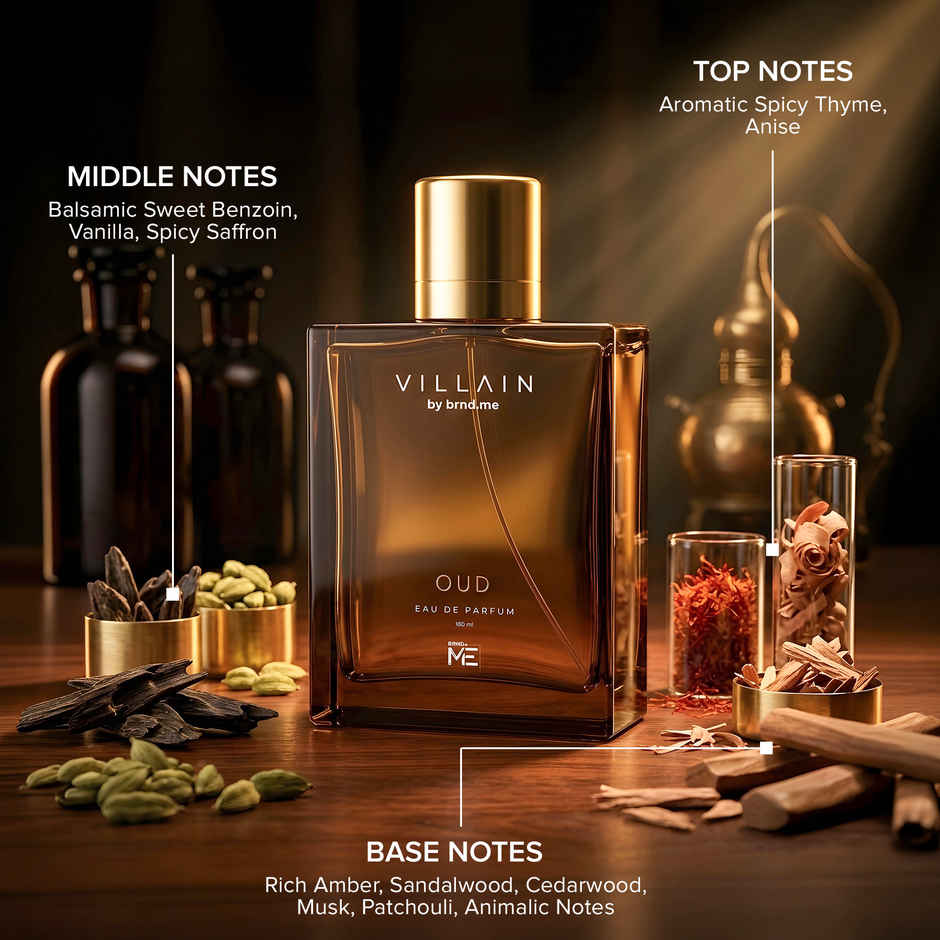 VILLAIN Oud Perfume for Men | Spicy Oud & Sandalwood EDP | Long Lasting