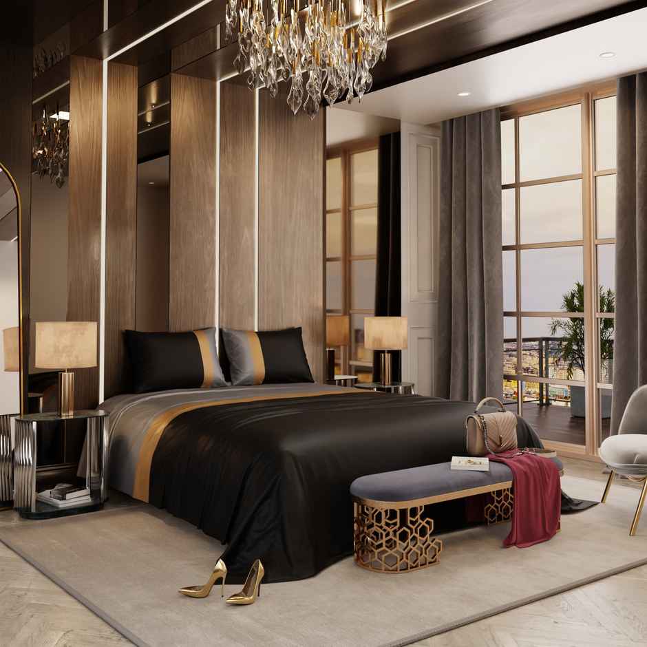 Stoa Paris Urbane Tricolor Bedsheet Set - King